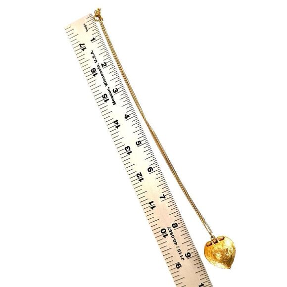 Viviane Woodard Primeval Perfume Locket Heart Pendant w/ Rhinestones, Gold-Tone - Picture 9 of 10